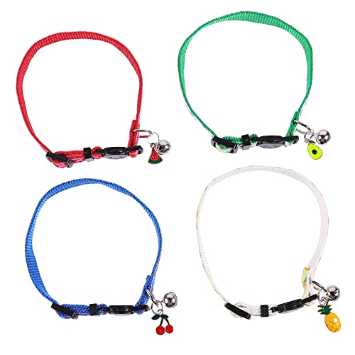 BESPORTBLE 4 Stück Haustierhalsband Süßes Katzenhalsband Katzenspielzeug Niedlich Kätzchen Nassfutter Reflektierendes Katzenhalsband Glockenhalsband Für Haustiere Für Katzen Nylon von BESPORTBLE