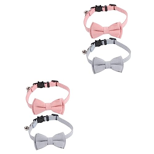 BESPORTBLE Katzenhalsband Schleife Katzen Schmuck Schleife 4 Stück Haustierhalsband Verstellbares Katzenhalsband Für Haustier Katzenhalskette Bowknot Krawatte Haustierhalskette von BESPORTBLE