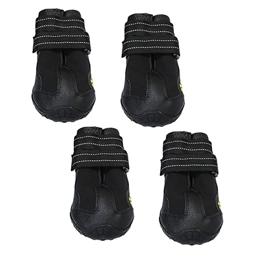 BESPORTBLE 4 Stück Haustierschuhe Hund Sandalen Hundeschuhe Haustiere Wasserschuhe Für Hunde Spark Paws Hundestiefel Dackel Hündchen wasserdichte Hundesocken Kleine Hundestiefel Black Gummi von BESPORTBLE