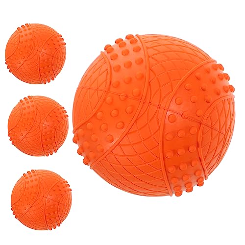 BESPORTBLE 4 Stück Hundeball Aus Gummi Beißball Für Hunde Outdoor-Spielzeug Hundebälle Klein Interaktiver Ball Für Haustiere Hundebälle Für Draußen Hundekauspielzeug Für Kleine Hunde von BESPORTBLE