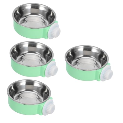 BESPORTBLE 4 Stück Hundefutter pet Supplies Dog Food Bowl Hundekiste Wassernapf Futternapf für Haustiere Welpenzwinger speisestärke Vogel käfig Haustiernapf Futterautomat für Haustiere Green von BESPORTBLE