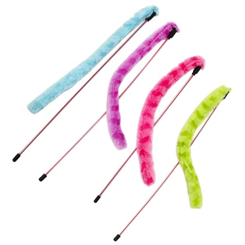 BESPORTBLE Gesundes Kätzchenspielzeug 4-teiliges Katzenspielzeug-Set Mit Quaste Interaktives Katzenspielzeug-Set Bunter Katzen-Teasing-Stick Zufällige Farbe BESPORTBLE Gesundes Kätzchenspielzeug 4-teiliges Katzenspielzeug-Set Mit Quaste Interaktives Katzenspielzeug-Set Bunter Katzen-Teasing-Stick Zufällige Farbe von BESPORTBLE