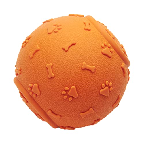 BESPORTBLE 4 Stück Kauspielzeug Für Hunde Hund Reinigungsstab Welpe Backenzahn Kugel Tragbares Welpenspielzeug Welpen-backenzahn-Spielzeug Hundespielzeug Spielzeug Für Welpen Orange Gummi von BESPORTBLE