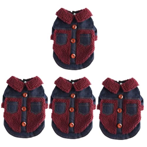 BESPORTBLE 4 Stück Kleidung für Haustiere winterliches hundeoutfit Hundemäntel Winter wasserdicht Hundeweste hundewintermantel hundemantel Welpenmantel warmes winterhundeoutfit Polyester von BESPORTBLE