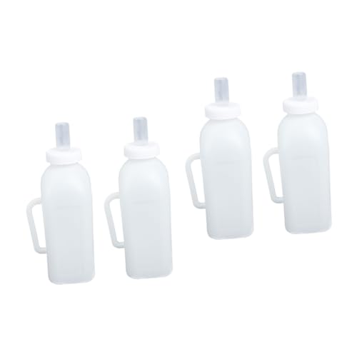 BESPORTBLE 4 Stück Milchflasche Lamm Milchflaschen mit Deckel Futterflasche kälberflasche Kälbermilchflasche milchkännchen Babyflasche Haustierflasche praktischer Kälbermilchbehälter Plastik von BESPORTBLE