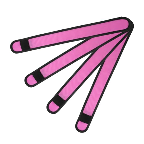 BESPORTBLE 4 Stück Pferde-Leggings Mit Knöchelriemen Zaumzeug Aufleuchten Teile Zum Nachtreiten Leuchtender Pferdebeingurt Led- Led-pferdelicht Led-armbänder Kummet Stoff Rosa von BESPORTBLE