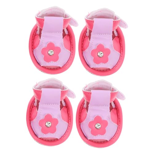 BESPORTBLE 4 Stück Sandalen Für Hunde Sandalen Für Welpen Hundeschuhe Für Haustiere Hundesandalen Für Heiße Straßen Outdoor-Schuhe Für Hunde Welpenschuhe Haustier Sandalen Hundeturnschuhe Pu von BESPORTBLE