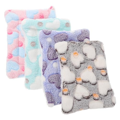 BESPORTBLE 4 Stück Schlafunterlage für Hamster Meerschweinchenhaus Stall Hundebett Fleecedecken Käfig Hamster einstreu pet Heating pad Haustiere kleines Tierbett meerschweinchen Bett Sherpa von BESPORTBLE