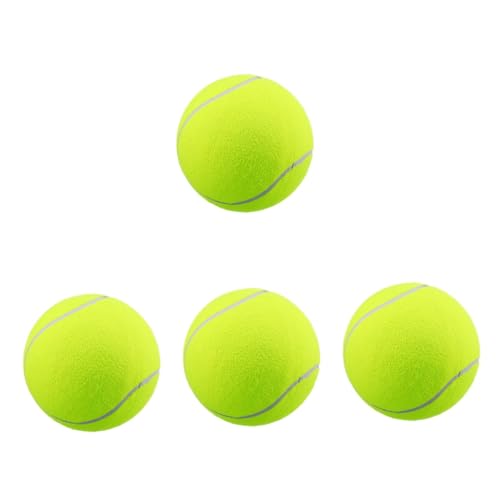 BESPORTBLE 4 Stück Tennisball Für Haustiere Große Tennisbälle Ball Zum Spielen Aufblasbarer Tennisball Backenzahnspielzeug Für Hunde Aufblasbarer Riesiger Tennisball Pet-Ball-Spielzeug Gummi von BESPORTBLE