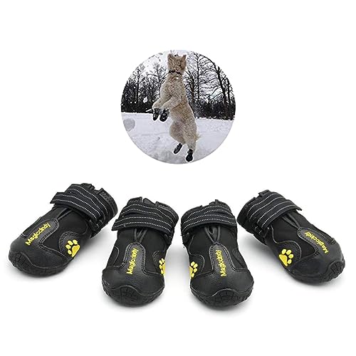 BESPORTBLE 4er Set Winter Hundeschuhe wasserdichte Hunde Schnee Boots Für Hunde Größe 8 Anti Rutsch Sohle Für Optimalen Pfotenschutz Im Freien von BESPORTBLE