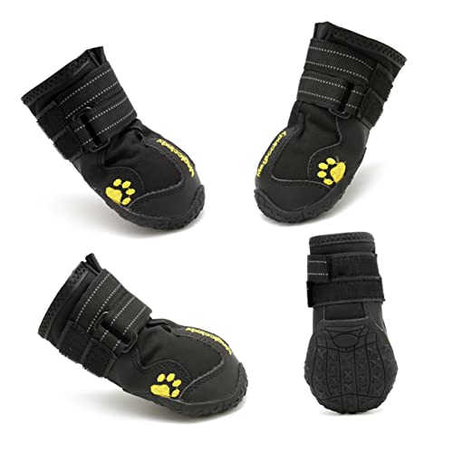 BESPORTBLE 4er Set Winter Hundeschuhe wasserdichte rutschfeste Schneestiefel Für Hunde Größe 2 Wärmeisolierte Pfotenschutzschuhe Für Outdoor Aktivitäten von BESPORTBLE