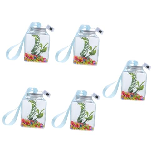 BESPORTBLE 5 Sätze Bruchsicheres Goldfischbecken Aquarium licht kämpfendes Aquarium Betta-Fisch-Aquarium -Aquarium Fischglas Aquarienzubehör Büro-Aquarium Desktop-Aquarium Abs von BESPORTBLE