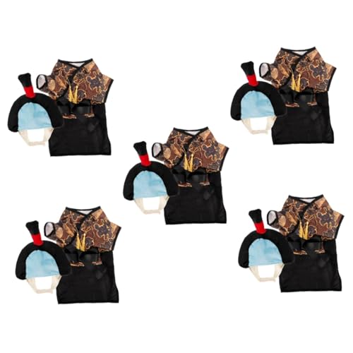 BESPORTBLE 5 Sätze Kimono-hundekleidung Kimono-Kleidung Für Welpen Haustier-Cosplay-Kleidung Kostüm Entzückende Haustierkleidung Hunde-Kimono Haustier-Kimono Outfit Tragbar Kimono-Set Stoff von BESPORTBLE