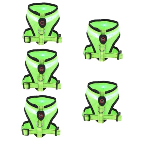 BESPORTBLE 5 Sets Hunde Leuchtweste Hunde Leuchtweste USB Aufladung Hundeweste Hunde Sommerkleidung Hunde LED Weste Atmungsaktive Hundeweste Sommer Hundeweste Welpen Leuchtweste von BESPORTBLE