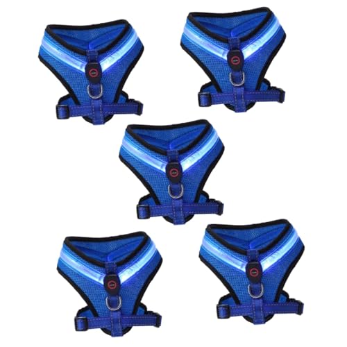 BESPORTBLE 5 Sets Hunde Leuchtweste Hunde Sommerkleidung USB Aufladung Hundeweste Katze Hundeweste Hunde Leuchtweste Welpenweste Kit Hundeweste Kostüm Haustier Welpenweste Hunde von BESPORTBLE