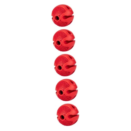 BESPORTBLE 5St Haustier undichter Ball Spielzeug Hund kaut Futterball für Hunde Welpe Hundefutter Interactive Dog Toys chew Toy Hunde Spiele Schnüffelball Leckerli-Spender für Hunde Gummi rot von BESPORTBLE