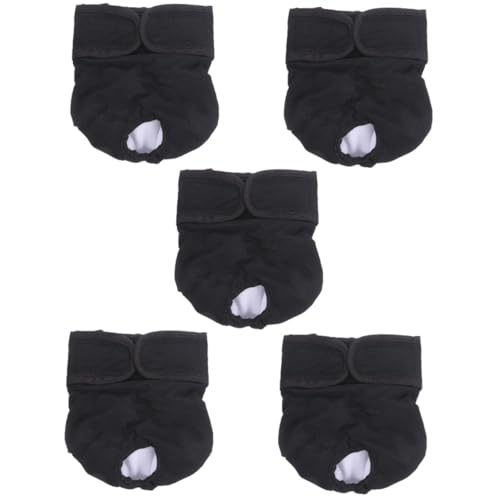 BESPORTBLE 5St Hündin physiologische Hose waschbare Hundewindeln kleine Hundewindeln Hygienehose Hunde windel Dog Diapers Kostüm gegen Belästigung dekorative Welpenwindel Baumwolle Black von BESPORTBLE