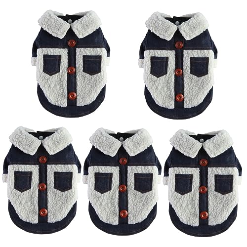 BESPORTBLE 5St Kleidung für Haustiere Hundebekleidung Welpenpullover Winterjacken Felljacke für Hunde hundemantel Dog Raincoat warmes Haustierkostüm warmes winterhundeoutfit Polyester Beige von BESPORTBLE