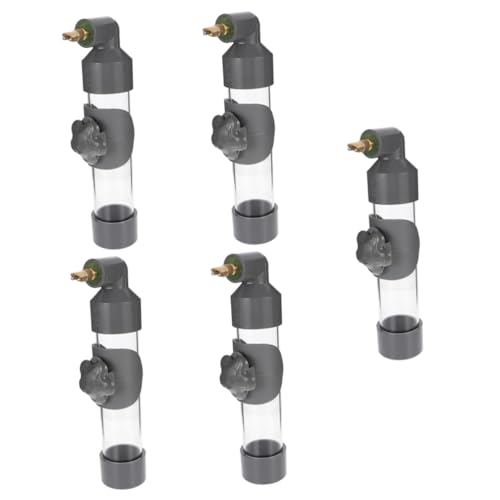 BESPORTBLE 5St Vogeltrinker Lovebirds Wasserspender Vogel Wasserbecher Wasserzufuhr Vogelwasserflasche Vogeltrinkflasche Trinkwasserspender für Vögel Futterspender für Vogelkäfige PVC Grey von BESPORTBLE