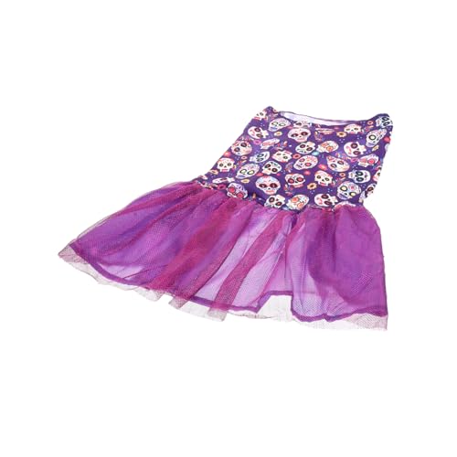 BESPORTBLE 5st Halloween-Kleid Für Haustiere Lustiges Hundekleid Halloween-welpenkleid Geburtstagshundebekleidung Halloween-hundekostüm Halloween-haustierrock Welpenrock Polyester Violett von BESPORTBLE