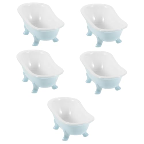 BESPORTBLE 5st Hamster Badewanne Wiederverwendbarer Hamster Kleintierbedarf Wiederverwendbare Hamsterbadewanne Meerschweinchen-Toilette Zarte Chinchilla-badewanne Hamsterhaus Sky-Blue Keramik von BESPORTBLE