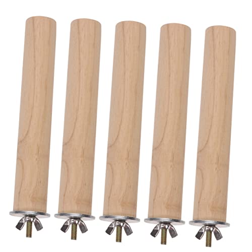 BESPORTBLE 5 Stücke Holz Vogel Stick Papagei Stehen Stange Für Pet Papageien Vögel Stehen Natürliche Holz Sicher Design von BESPORTBLE