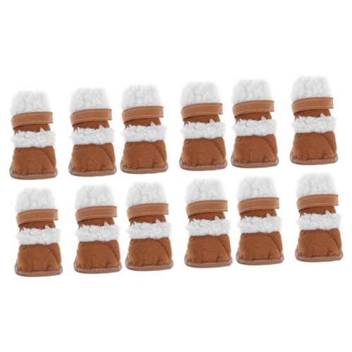 BESPORTBLE 6 Paar Haustier Schneestiefel Hundestiefel Haustier Schneeschuhe Haustier Winterstiefel Chihuahua Stiefel Pfotenschutz Welpenstiefel Kurze Haustierstiefel Haustierschuhe von BESPORTBLE