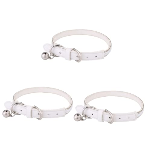 BESPORTBLE 6 STK Heimtierbedarf Haustier hundehalsband Glocke Welpe Katzenhalsband mit Glocke Hund Halsband Hunde hundekragen Dog Collars hundehalstuch Halsband für Hund Weiß von BESPORTBLE