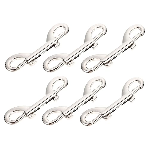 BESPORTBLE 6 Stück Leinenhaken Haustier Schnallenhaken Mehrzweck Karabinerhaken DIY Verschlüsse Doppelendige Schnappclips Hundeleinen Clips Befestigungshaken Lanyard von BESPORTBLE