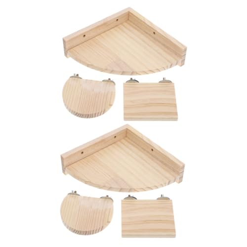 BESPORTBLE Holz Klettern Bord für Hamster Eichhörnchen Springen Stehen Pet Jumping Plattform 6 Stücke Pack von BESPORTBLE