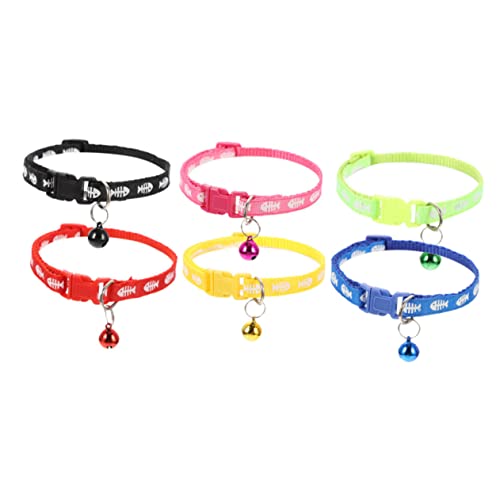 BESPORTBLE 6St Haustierhalsband Katzenhalsband abbrechen kleines hundehalsband Katzenhalsband mit Glocke pet Supplies Hunde Kätzchen-Kragen abriebfestes Welpenhalsband Metall von BESPORTBLE