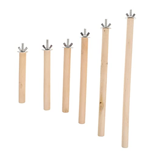 BESPORTBLE Papagei Schleifen Sticks 6 Pack Vogel Sitzstange Spielzeug Sittich Sitzstange Spielzeug Set für Vogelkäfig von BESPORTBLE