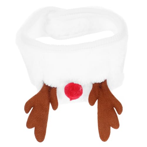 BESPORTBLE 7 STK Haustier Weihnachtsmütze hundekopf Dekoration Haustier-Party-Halloween-Hut Weihnachts-Haustiermütze Haustier-Weihnachtsdekor Tierkopf- roter Haustierhut Polyester Weiß von BESPORTBLE