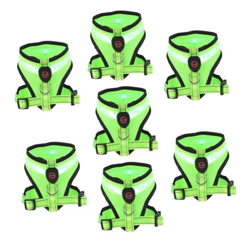 BESPORTBLE 7 Sets Hunde Leuchtweste Hundeweste Kostüm Welpen Leuchtweste Haustier Welpenweste Haustier Hundeweste USB Aufladung Hundeweste Hunde Glühweste Atmungsaktive von BESPORTBLE