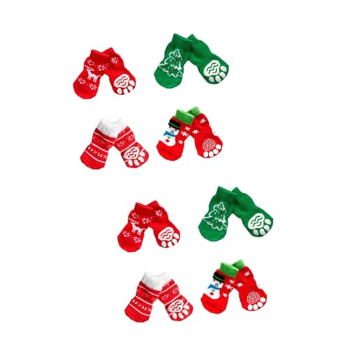 BESPORTBLE 8 Paar Weihnachts Haustiersocken Hundesocken Katzensocken Hundesocken Haustier Baumwollsocken von BESPORTBLE