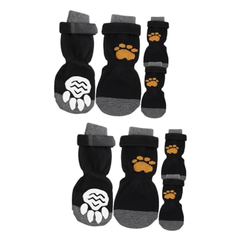 BESPORTBLE 8 STK Haustier Hund Socken Welpenbedarf Auswechselbare Baumwollsocken Wiederverwendbare Pfotenschützer Socken Mit Hündchengriff Anti-rutsch-socken Für Haustiere Baumwolle von BESPORTBLE