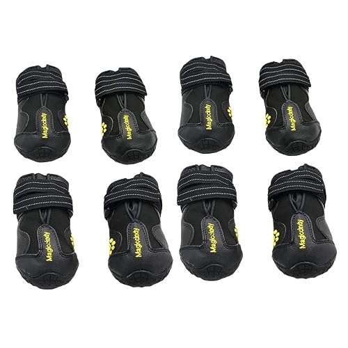 BESPORTBLE 8 STK Haustier Hundeschuhe Winter Winterschuhe für Hunde Dog Shoes Hundeschuhe für Beagle schwarzer Hund Hundeschuhe für Schnee Schneestiefel für Haustiere Hund warme Stiefel Black von BESPORTBLE