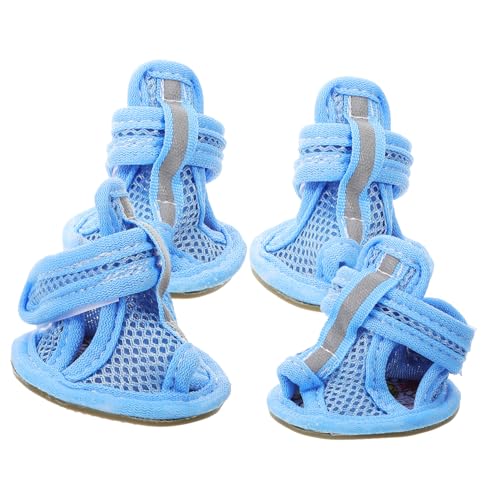 BESPORTBLE 8 STK Haustier-Sandale hundeschuhe Hunde Schuhe Dog Shoes Schuhe für Hunde Hündchen Booties für Hundepfoten Booties für Hunde medium Yorkie-Schuhe Haustierschuhe Hundesandale Blue von BESPORTBLE