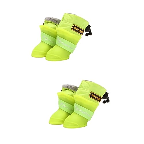 BESPORTBLE 8 STK wasserdichte Regenstiefel Für Haustiere rutschfeste Regenschuhe Regenstiefel Für Welpen wasserdichte Haustierschuhe Haustier-regenfußschutz Pfote Hundeschuhe Kieselgel Green von BESPORTBLE