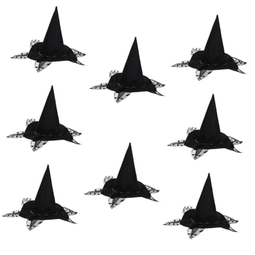 BESPORTBLE 8 Sets Kleidung Für Haustiere Haustier Halloween Kostüm Dekorative Haustier Dekoration Katzen Hexen Kostüm Festival Haustier Kostüm Zubehör Katzen Hunde Kostüm Hexenhut von BESPORTBLE