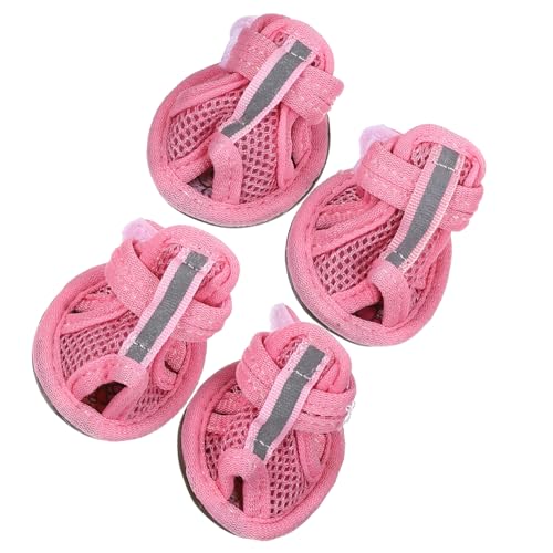 BESPORTBLE 8 STK Hundesandale Schnauzer-Sneaker Wasserstiefel Puppenschuhe Sandalen für Hunde klein Chihuahua-Stiefel Hunde Schuhe hundeschuhe Schuhe für Hunde Dog Shoes Pfote Haustier Rosa von BESPORTBLE