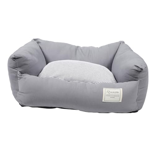 BESPORTBLE Abnehmbares Und Waschbares Haustiernest Großes Hundebett Kühldecke Für Hunde Haustierbetten Für Große Hunde Kühlkissen Fürs Bett Hundebett Rattan Zwinger Käfig Baumwolle Light Grey von BESPORTBLE