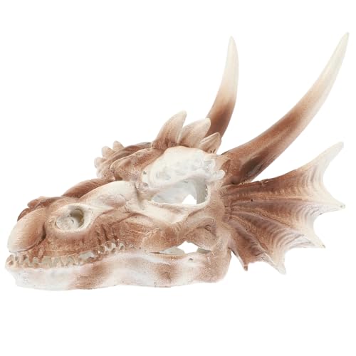 BESPORTBLE Aquariendekoration Aquarium Drache Dinosaurier-Schlafzimmerzubehör Fisch Lampe Aquarienfilter Dino schädel Wasserlandschaft Garnelen Versteck Aquarium Landschaftsdekor Harz von BESPORTBLE