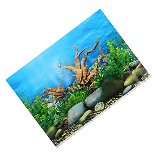 BESPORTBLE Aquarium-Hintergrund Aquarium Haftet Kühler Aquarium-tapete Koralle Trinken Luft Tank Wasser- Bausatz Vakuum Siphon Fisch Pflanzen Tropisch Aquarium-papierklammern Inhaber Vinyl von BESPORTBLE