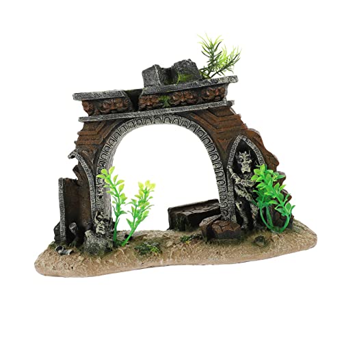 BESPORTBLE Aquarium Landschafts Tür Aquarium Bruthöhle Aquarienlandschaftsgestein Dekorationen Aquarienlicht Kanister Tank Aquariumlandschaften Ornament Neon Aquarium Mit Filter Cool Harz von BESPORTBLE