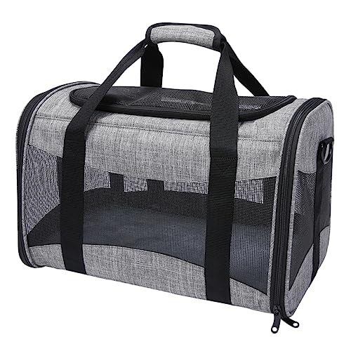 BESPORTBLE Aufbewahrungstasche Für Katzen Outdoor-haustiertasche Kleiner Hunderucksack Atmungsaktive Katzentasche Kleine Tragetasche Für Hunde Klare Tasche Katzentransporter Netztasche Grey von BESPORTBLE