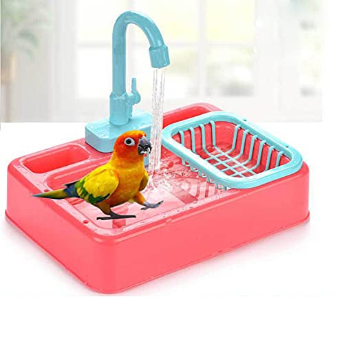 BESPORTBLE Automatische Badebox von Parrot aa- batterien tränkebecken Sittich Duschbad Spielzeug Vogelspielzeug Spielzeuge Automatisches Vogelduschbecken Badewanne für Vögel Vogelkäfig Bidet von BESPORTBLE