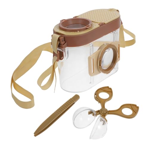 BESPORTBLE Beobachtungsbox Für Insekten Kit Zur Insektenerkundung Für Lupe Kit Zum Fangen Und Beobachten Von Insekten Naturerkundungsset Für Sammeln Lehrreich Light Brown Abs von BESPORTBLE