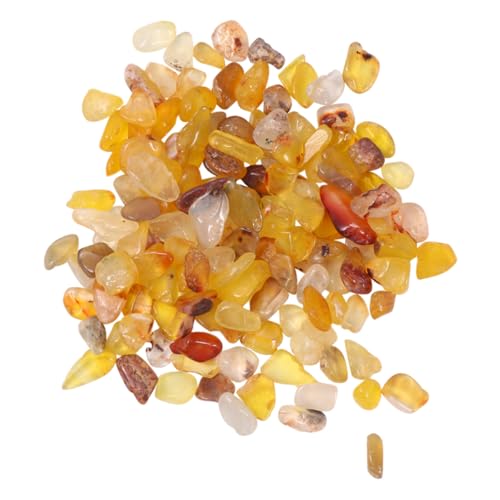 BESPORTBLE Blumentopf Ornament Crushed Citrine Kieselsteinchen Für Aquarien Unregelmäßig Geformte Steine Kleiner Kies Aquariumdekorationen Fischglasvase Aquarium- Kristallkies Kiessteine von BESPORTBLE