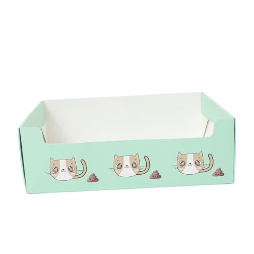 BESPORTBLE Box Katzentoilette Behälter Katzentoiletten Katzentoiletten Trainingsset Hellgrünes Papier von BESPORTBLE